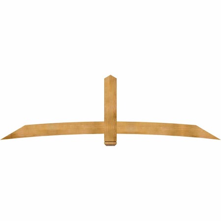 Ekena Millwork Bellingham Timber Gable Bracket, Western Red Cedar, 108"W x 31 1/2"H x 2"D x 6"F, 7/12 Pitch GBW108X31X0206BEL00RWR